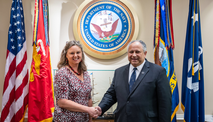 Tricia with Secretary of the Navy, Carlos Del Toro, November 4, 2022 